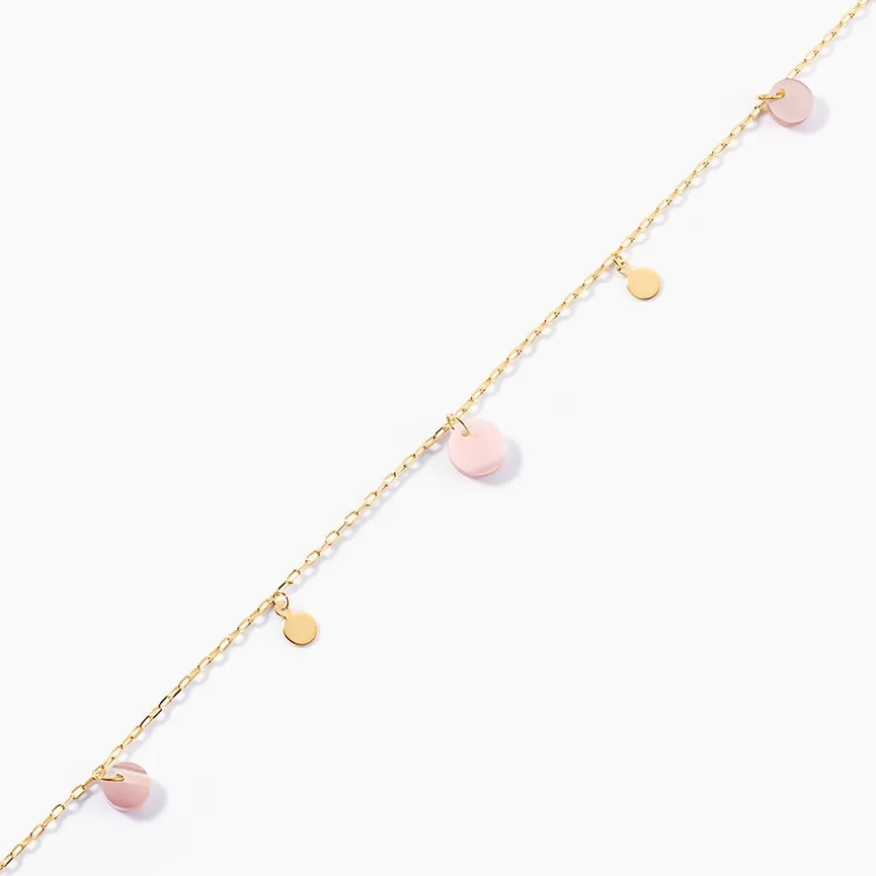 Bracelet Pampilles Colorées Or Jaune Nacre