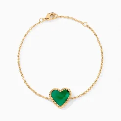 Bracelet Par Amour Plaque Or Jaune Agate