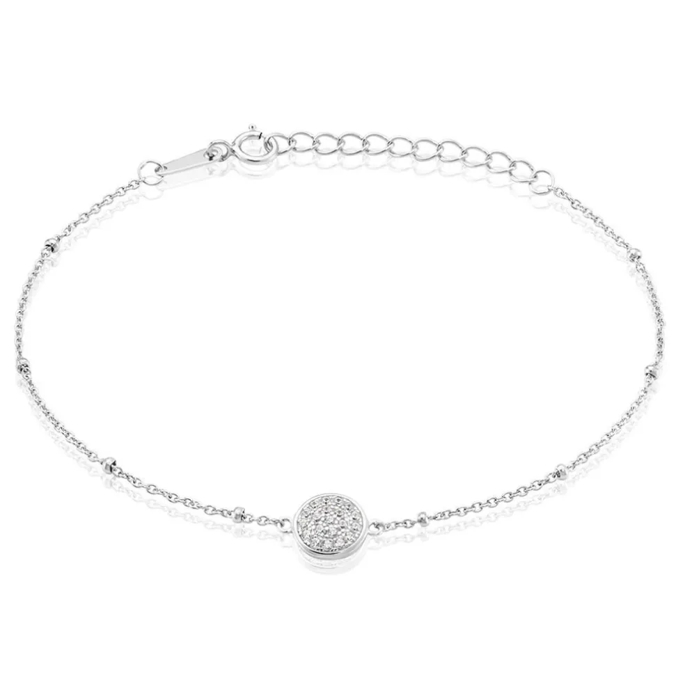 Bracelet Pascalin Argent Blanc Oxyde De Zirconium