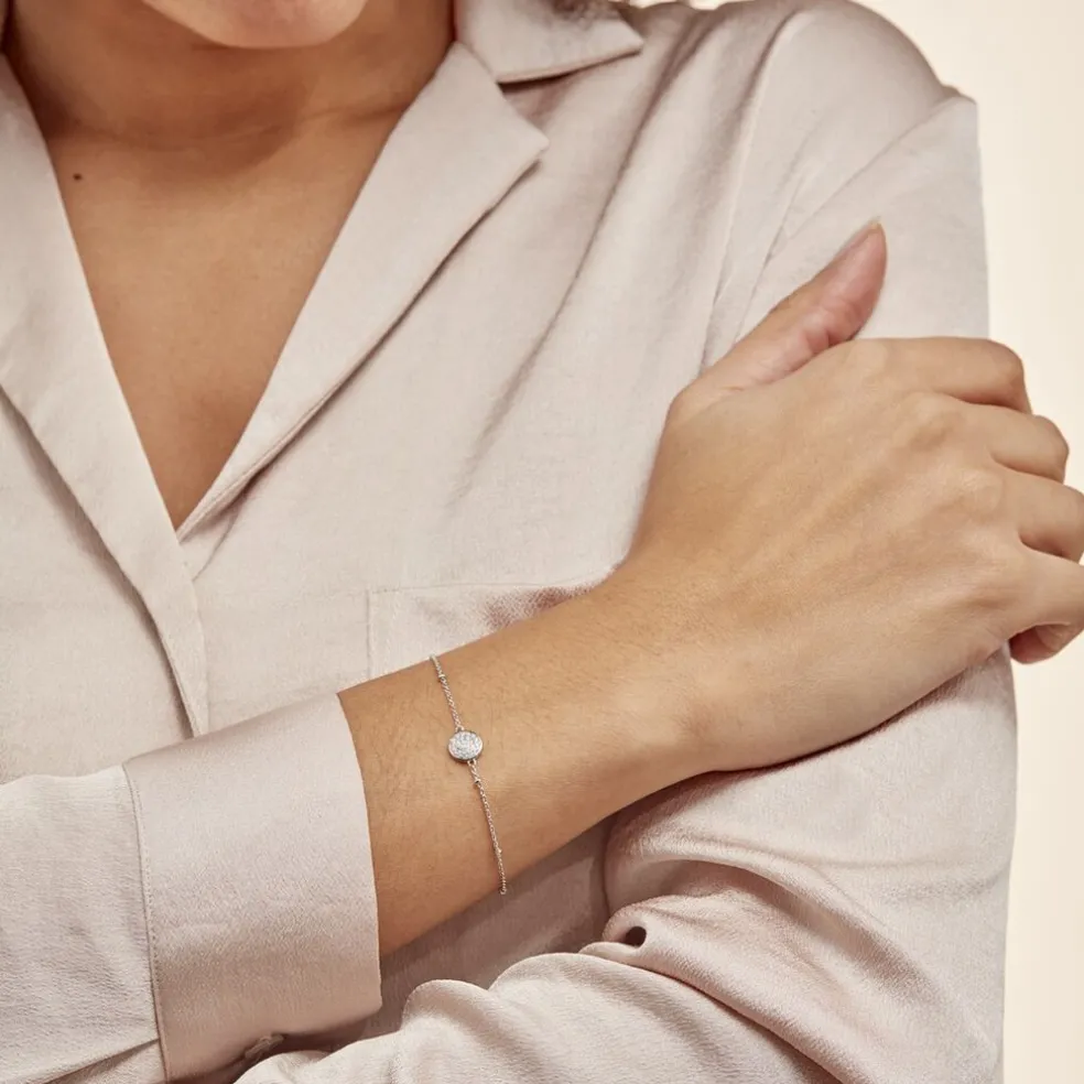 Bracelet Pascalin Argent Blanc Oxyde De Zirconium