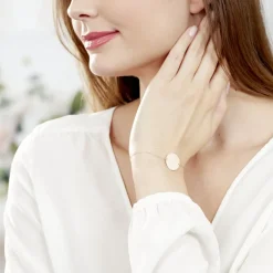 Bracelet Pastille Gravable Or Rose
