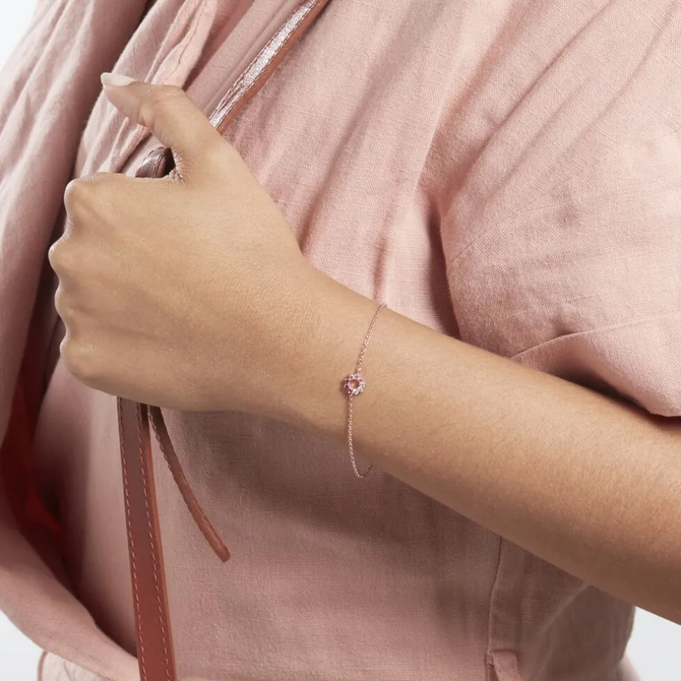 Bracelet Pavel Argent Rose Oxyde De Zirconium