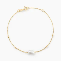 Bracelet Pearly Or Jaune Perle De Culture