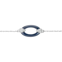 Bracelet Peer Argent Blanc Oxyde De Zirconium