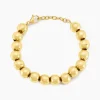 Bracelet Perles Solaires Acier Jaune