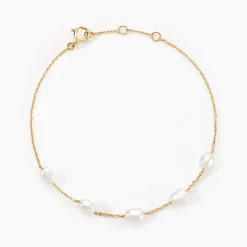 Bracelet Persephone Or Jaune Perle De Culture