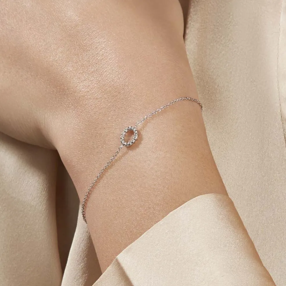 Bracelet Peytone Argent Blanc