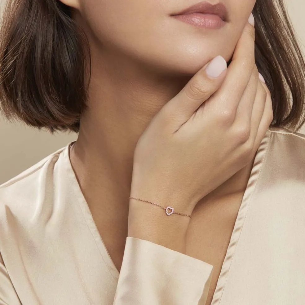Bracelet Phanie Argent Rose Oxyde De Zirconium
