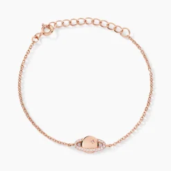 Bracelet Phibi Argent Rose Oxyde De Zirconium
