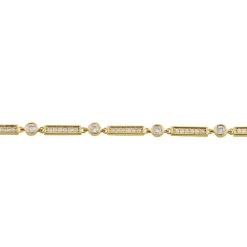 Bracelet Plaqué Or Epilobe Oxydes De Zirconium