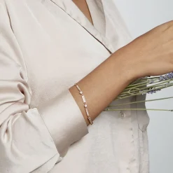 Bracelet Plaqué Or Epilobe Oxydes De Zirconium