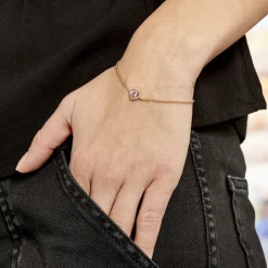 Bracelet Plaqué Or Jaune Alais Oxyde De Zirconium