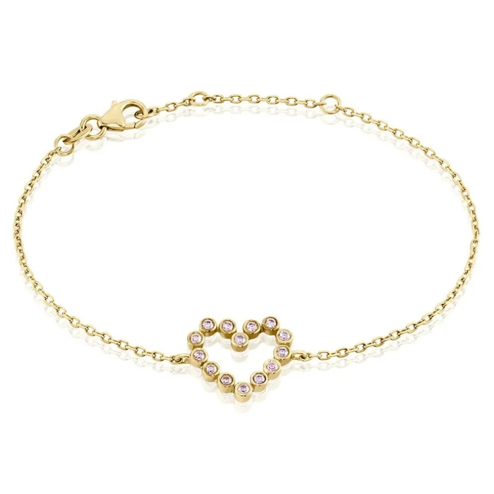 Bracelet Plaqué Or Jaune Danaë Oxydes De Zirconium