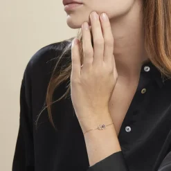 Bracelet Plaqué Or Jaune Eumelia Oxydes De Zirconium