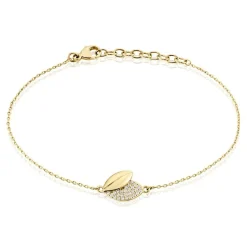 Bracelet Plaqué Or Jaune Simao Oxydes De Zirconium