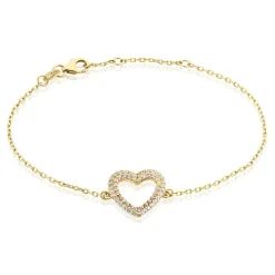 Bracelet Plaqué Or Jaune Xavia Oxydes De Zirconium