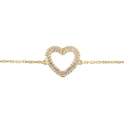 Bracelet Plaqué Or Jaune Xavia Oxydes De Zirconium