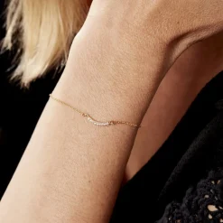 Bracelet Plaqué Or Kumb Oxydes De Zirconium