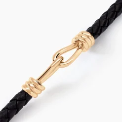 Bracelet Plaqué Or Rodolf Cuir
