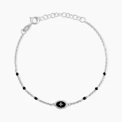 Bracelet Polka Argent Blanc