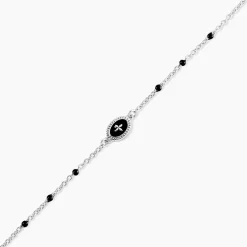 Bracelet Polka Argent Blanc