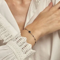 Bracelet Polka Argent Blanc