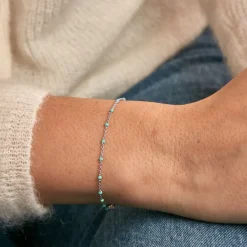 Bracelet Polka Argent Blanc