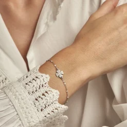 Bracelet Polka Argent Blanc