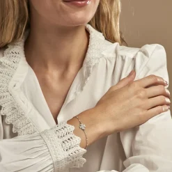 Bracelet Polka Argent Blanc