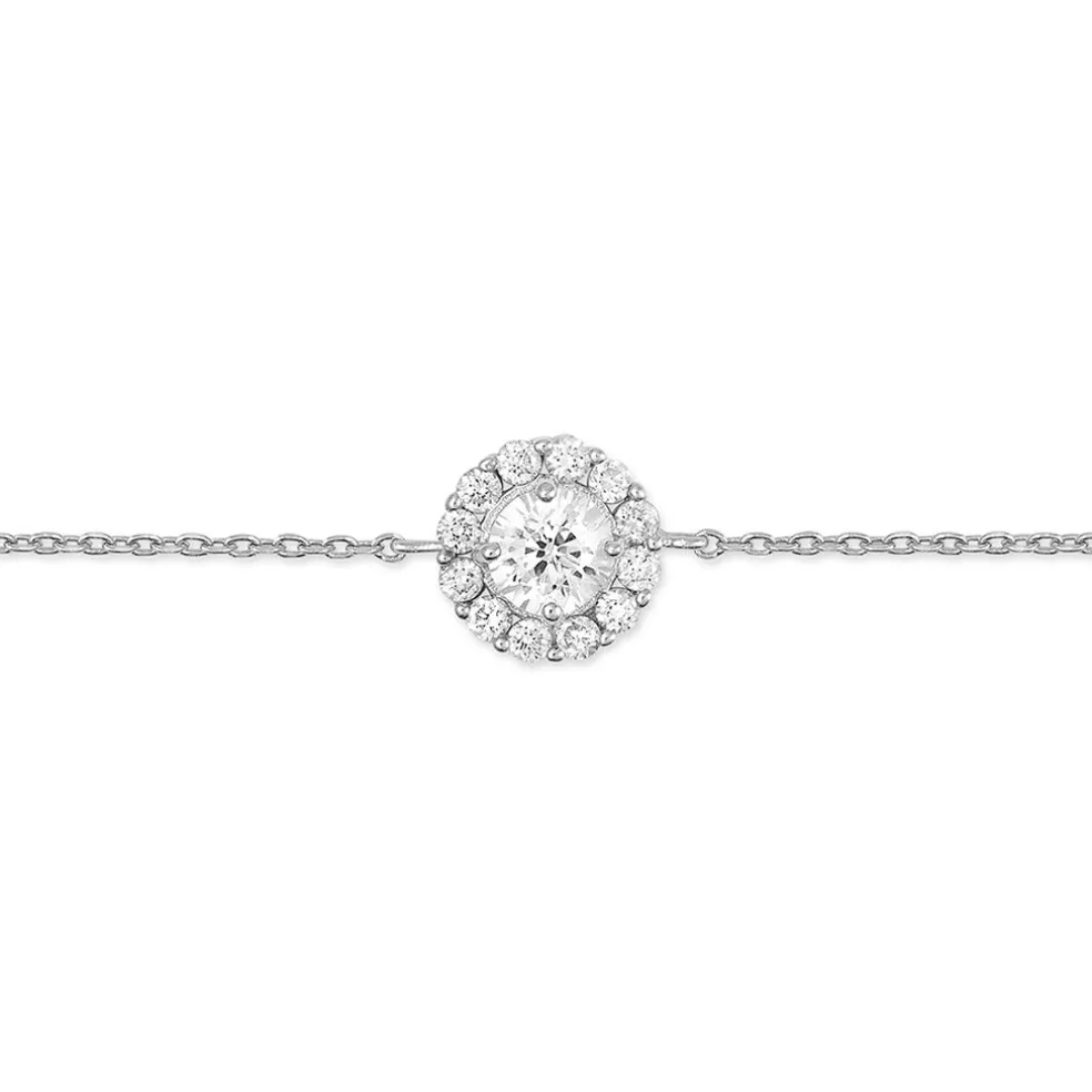 Bracelet Princess Argent Blanc Oxyde De Zirconium