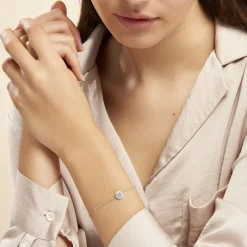 Bracelet Princess Argent Blanc Oxyde De Zirconium