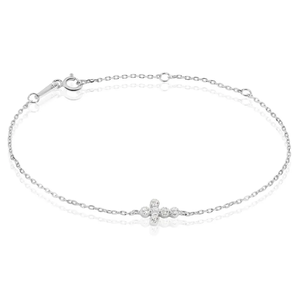 Bracelet Priscus Argent Blanc Oxyde De Zirconium