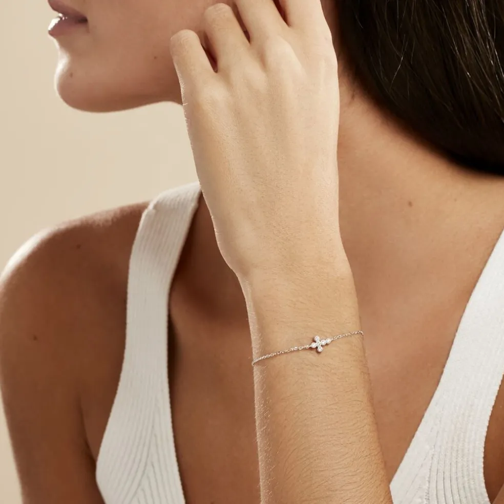 Bracelet Priscus Argent Blanc Oxyde De Zirconium