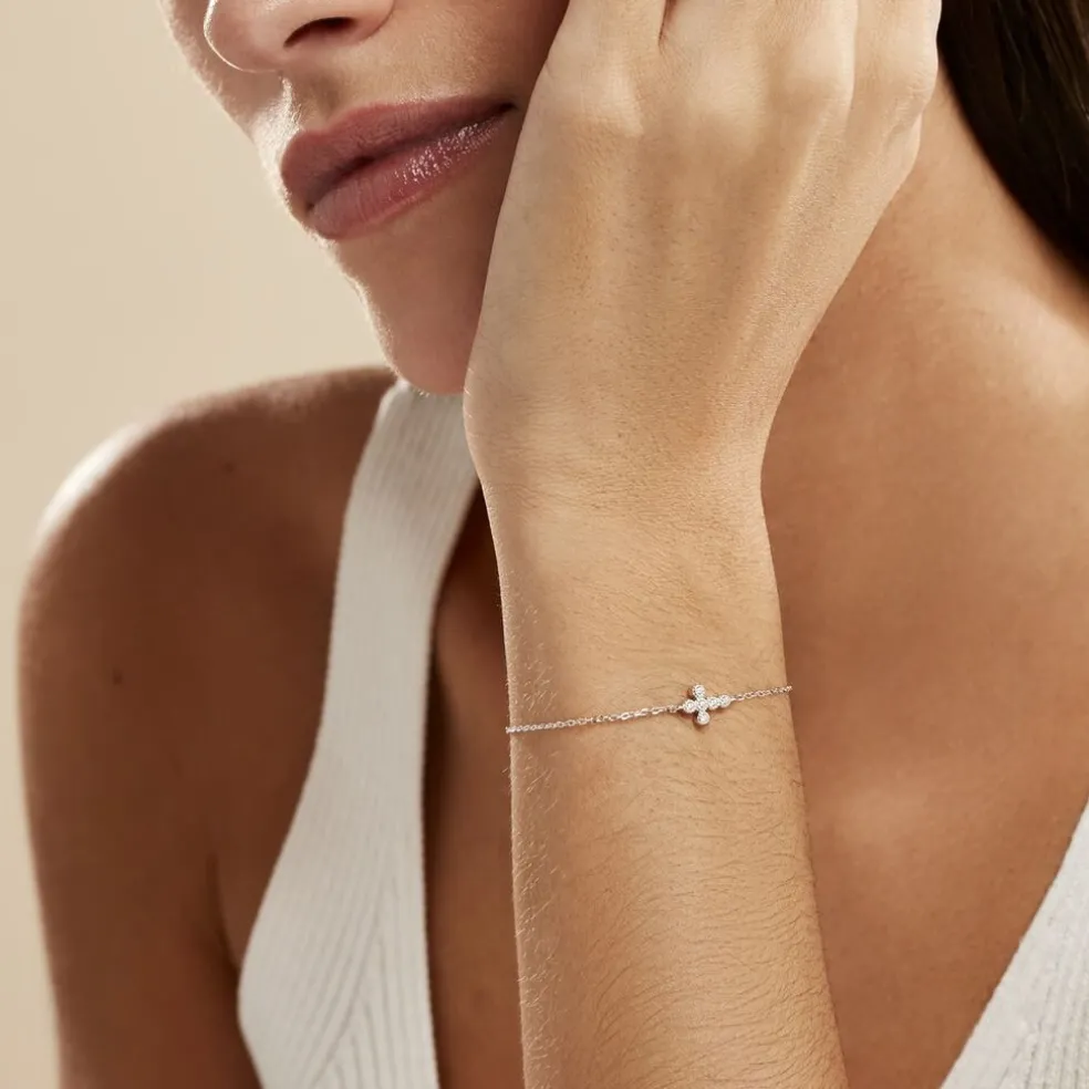 Bracelet Priscus Argent Blanc Oxyde De Zirconium