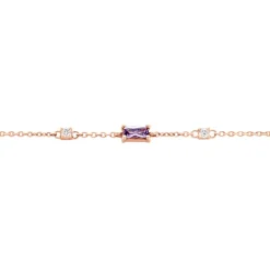 Bracelet Purple Mood Argent Rose Oxyde De Zirconium