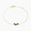 Bracelet Quincey Or Jaune Emeraude