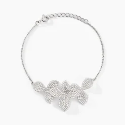 Bracelet Radiant Bloom Argent Blanc Oxyde