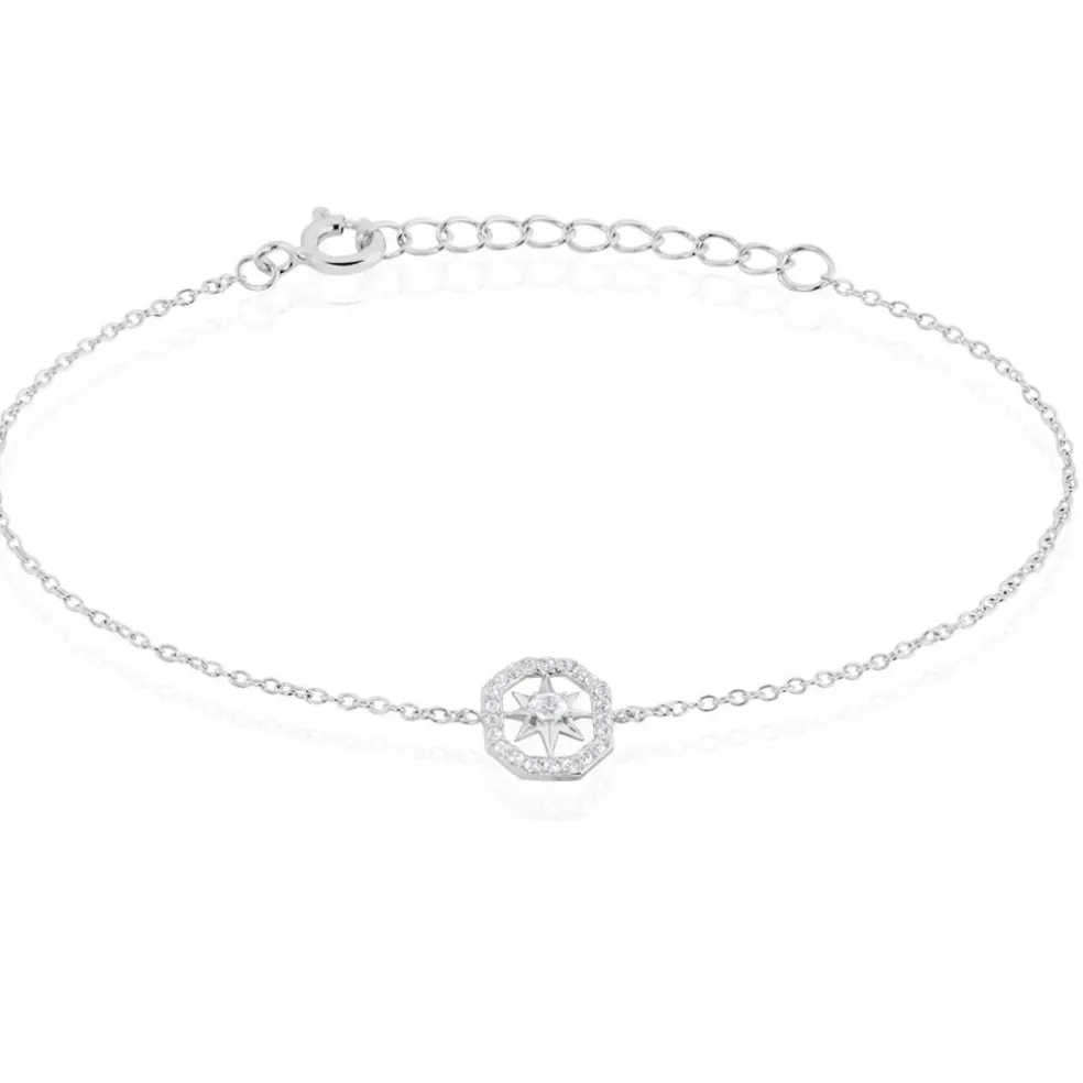 Bracelet Ray Argent Oxyde De Zirconium