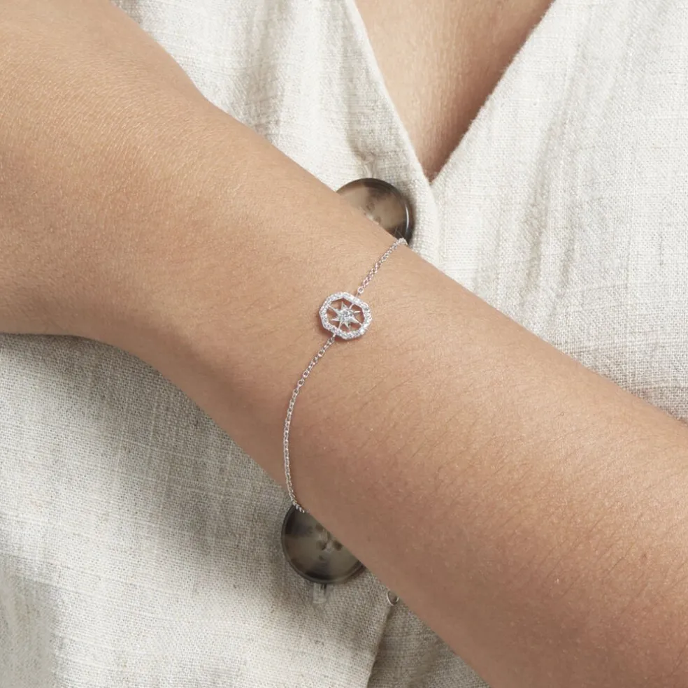 Bracelet Ray Argent Oxyde De Zirconium