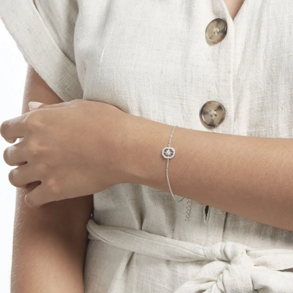 Bracelet Ray Argent Oxyde De Zirconium