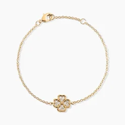 Bracelet Rhosyn Plaqué Or Jaune Oxyde De Zirconium