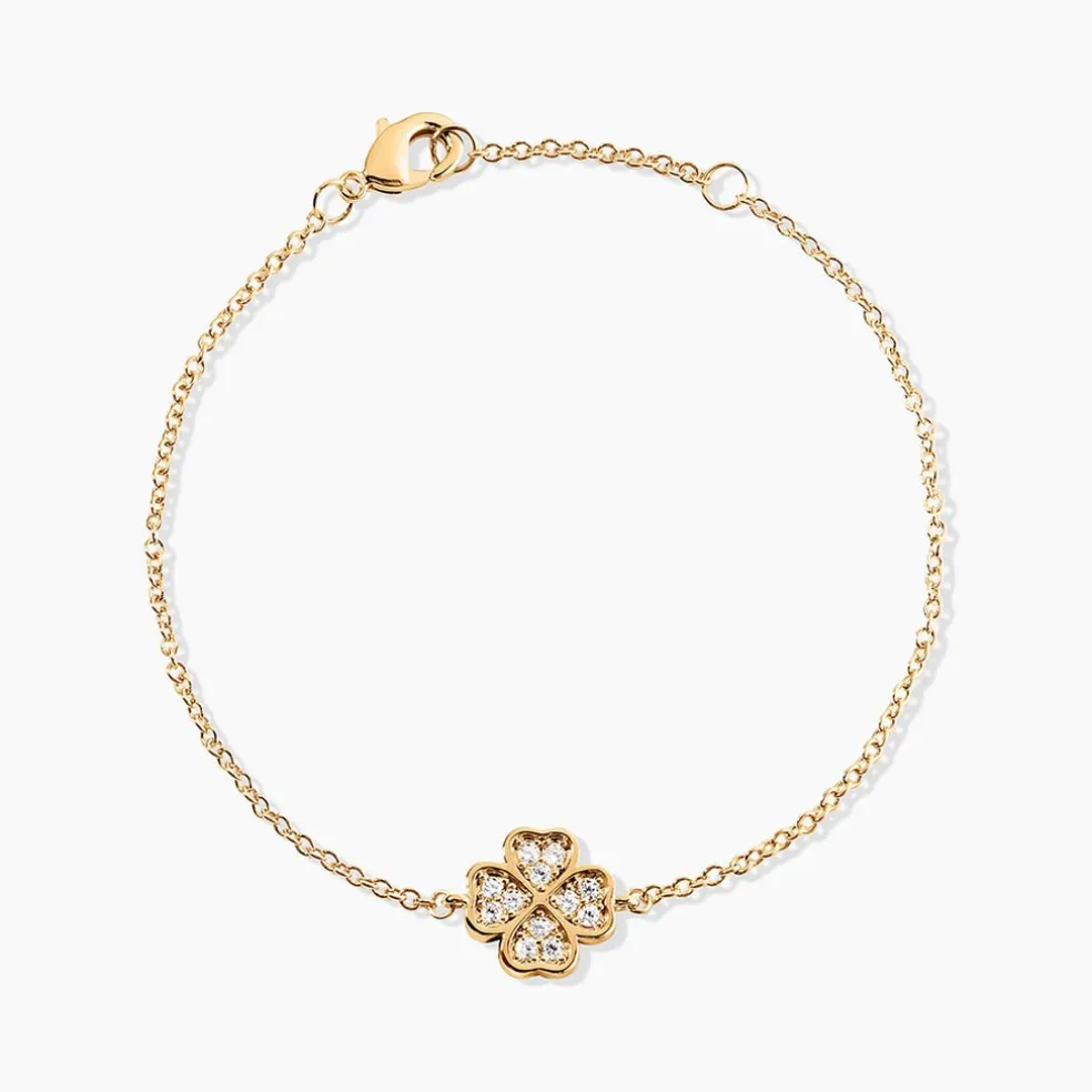 Bracelet Rhosyn Plaqué Or Jaune Oxyde De Zirconium