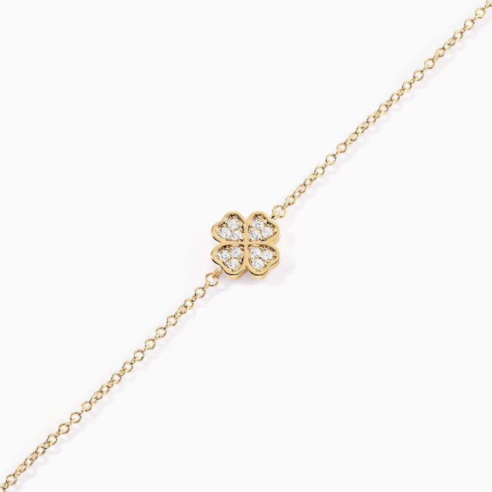 Bracelet Rhosyn Plaqué Or Jaune Oxyde De Zirconium