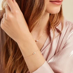 Bracelet Riita Or Jaune Perle De Culture Oxyde De Zirconium