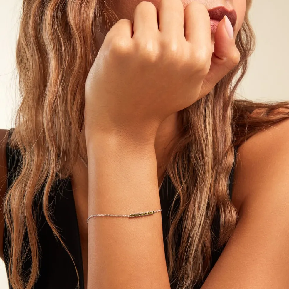 Bracelet Rio Tennis Argent Blanc Oxyde De Zirconium