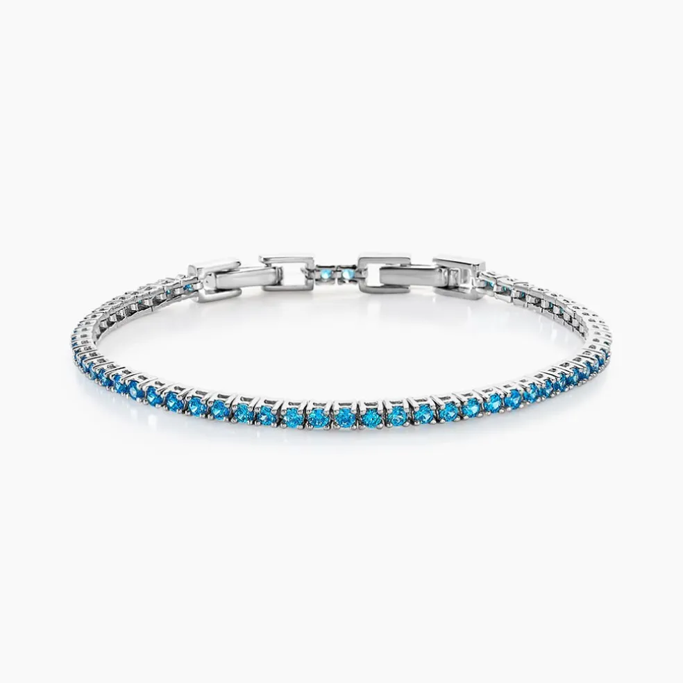Bracelet Rio Tennis Argent Blanc Oxyde De Zirconium