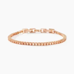 Bracelet Rio Tennis Argent Rose Oxyde De Zirconium