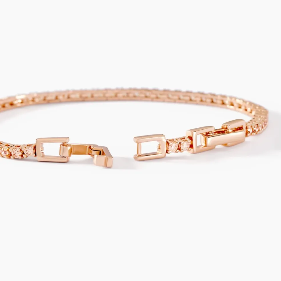 Bracelet Rio Tennis Argent Rose Oxyde De Zirconium