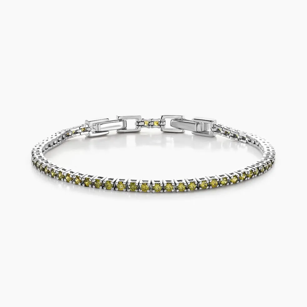Bracelet Rio Tennis Argent Blanc Oxyde De Zirconium