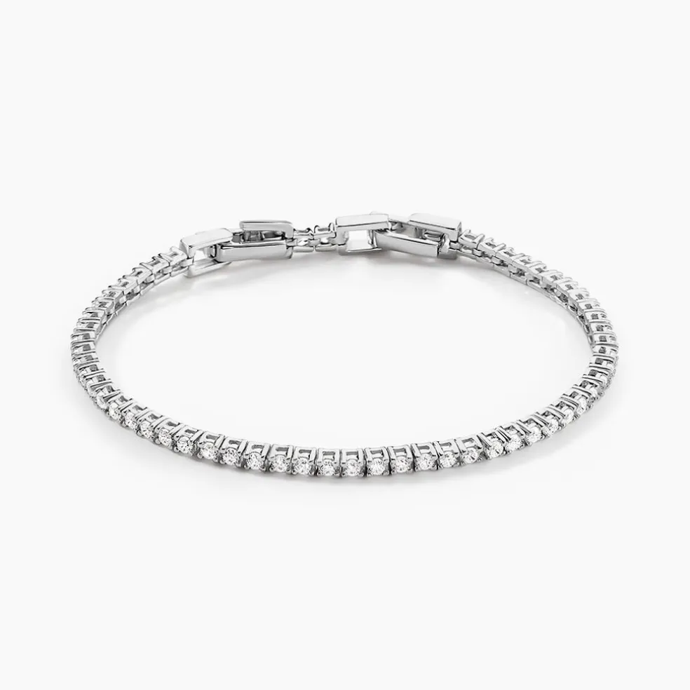 Bracelet Rio Tennis Argent Blanc Oxyde De Zirconium